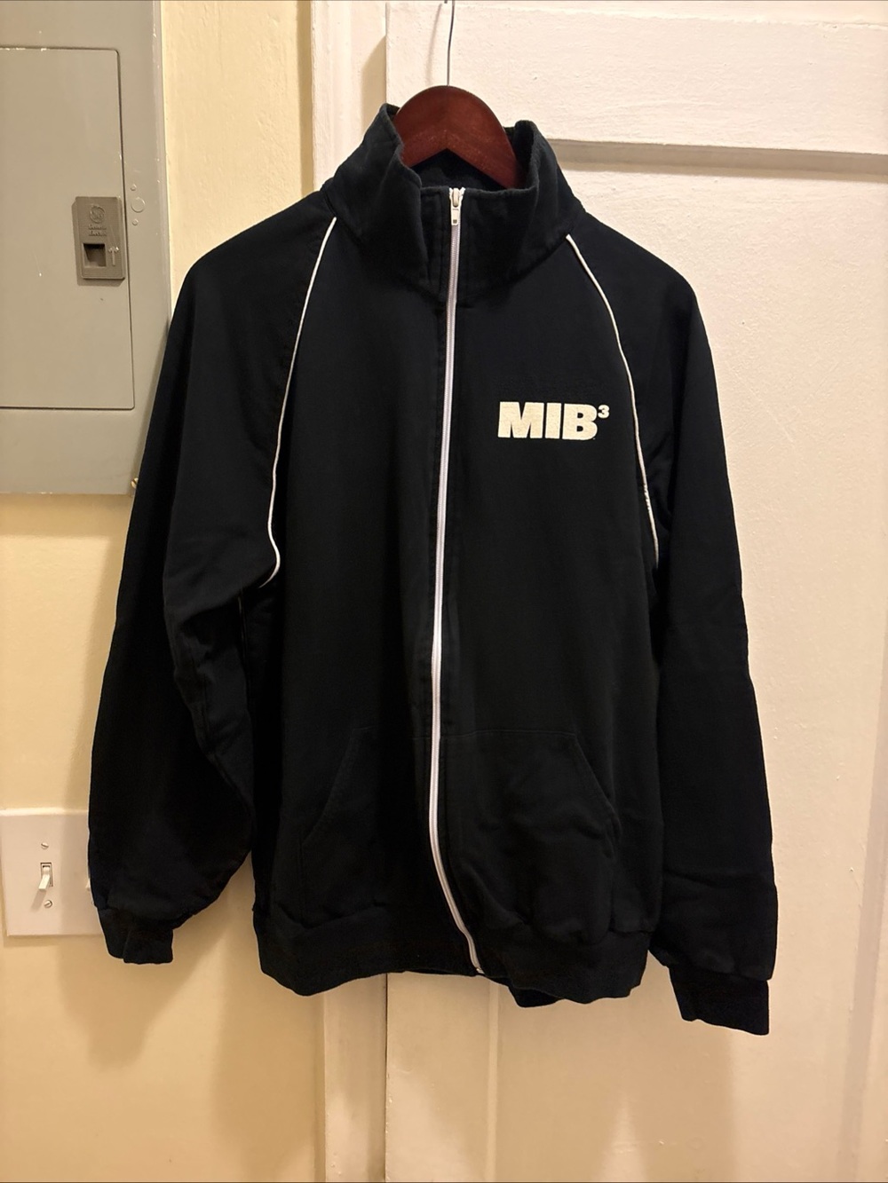 Men’s MIB³ Black Zip Up Track Jacket film merch size XL